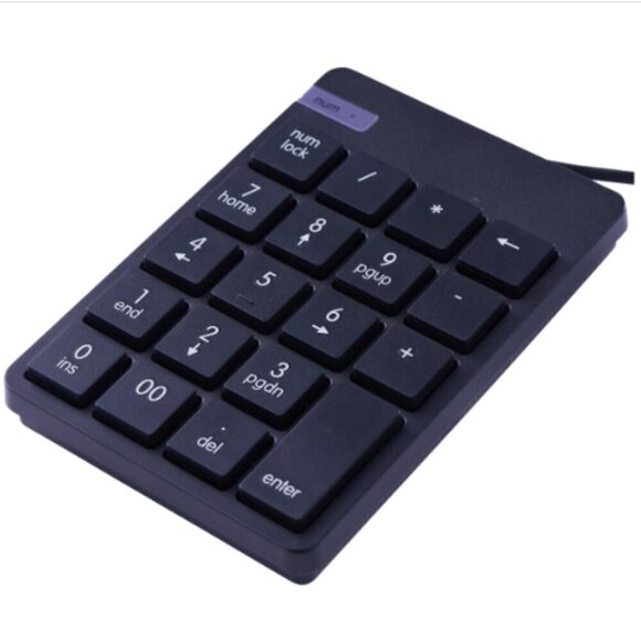 Onn USB Numeric 10-Key Pad, 4 Ft USB Cable, for Windows 8 or Newer - Picture 1 of 3